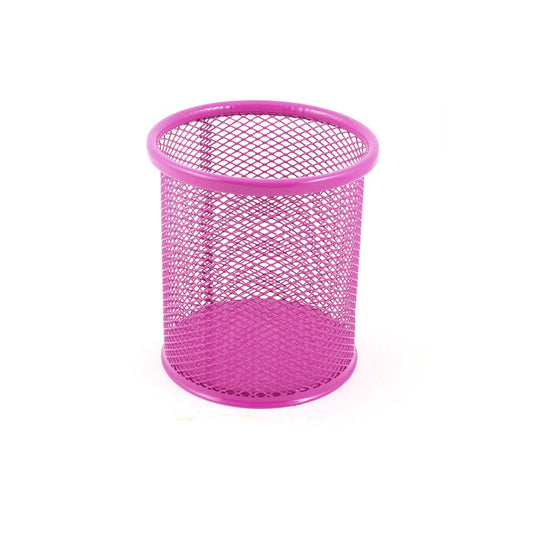 Metal Mesh Stationery Pen Holder 9.8 x 9 cm Assorted Colours 0014 (Parcel Rate)
