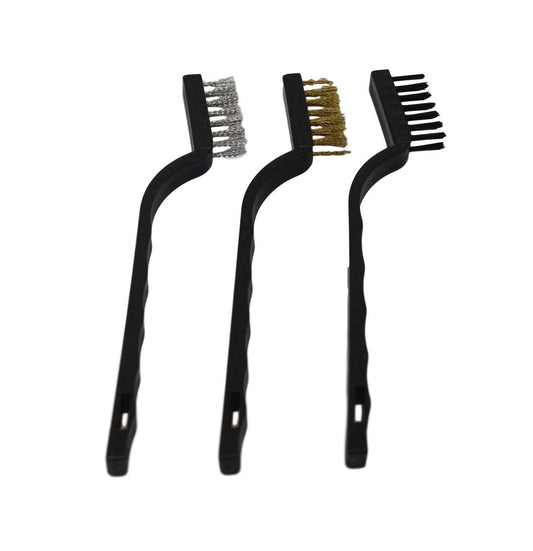 Steel Brass Nylon Wire Cleaning Brush 17cm Set of 3 2000 (Parcel Rate)