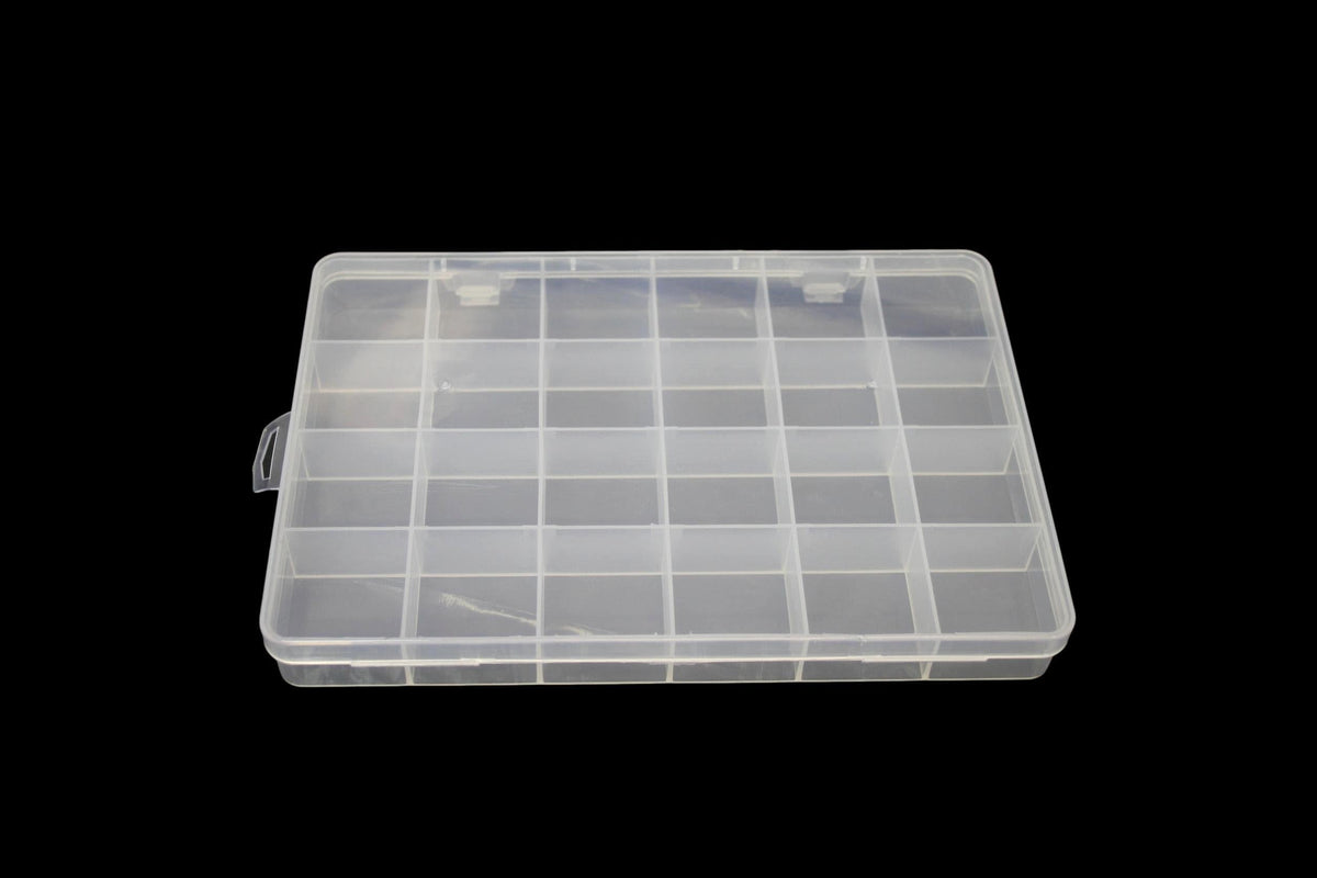 Plastic 24 Compartment Box Small Organiser Storage Craft Box 19 x 13 cm 2035