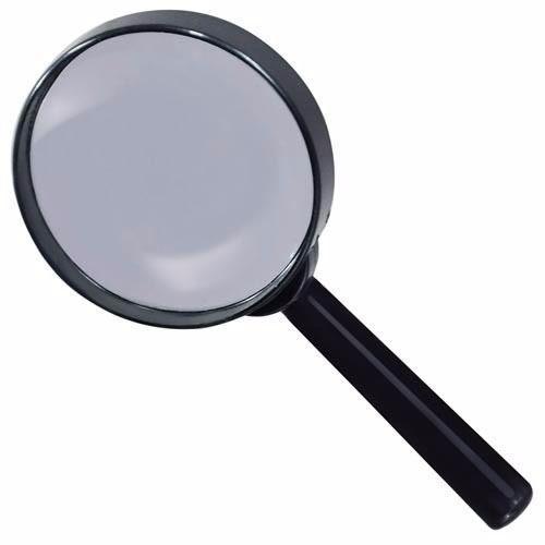 Multi Purpose Handheld 90mm Magnifying Glass Classic Black Frame Comfort Handle 0605 (Parcel Rate)