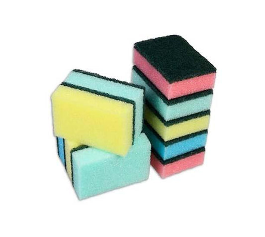 Accord Double Sided Kitchen Washing Up Sponge 8 x 2cm Pack of 20 STR317 / ACORD317 (Parcel Rate)