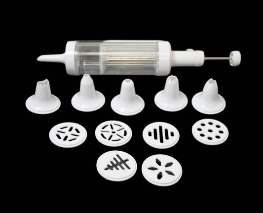 Plastic Cookie Press and Cake Decorator Set of 12 4160