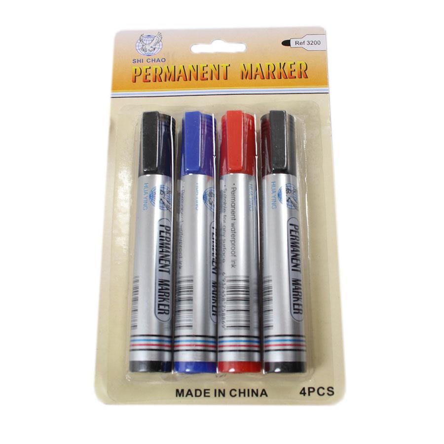 Permanent Markers Pack of 4 Assorted Colours 1732 (Large Letter Rate)