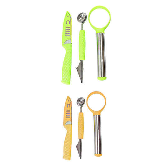 Kitchen Fruit Watermelon/ Melon Ball Prep Set of 3 Assorted Colours 4665 (Parcel Rate)