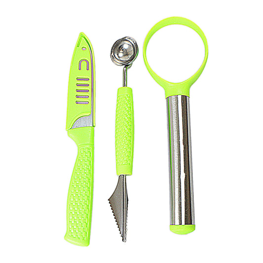 Kitchen Fruit Watermelon/ Melon Ball Prep Set of 3 Assorted Colours 4665 (Parcel Rate)