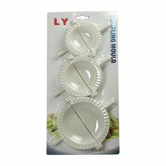 Plastic Dumpling Pastry Mould Maker Folder Set of 3 Assorted Sizes 1047 (Parcel Rate)