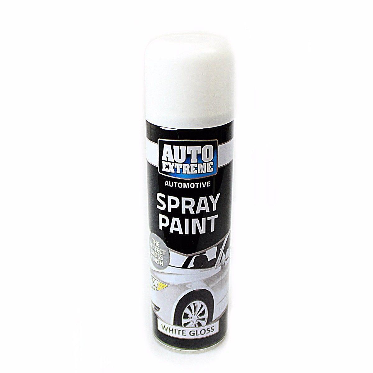 250ml White Gloss Spray Paint Aerosol Can Auto Extreme Metal Wood 1902 (Parcel Rate)