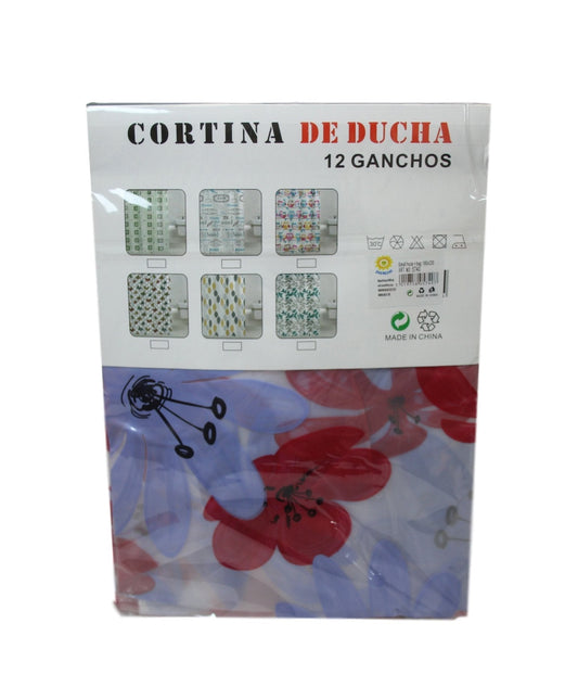 Bathroom PEVA Shower Curtain  180 x 200cm Assorted Designs 5740 (Large Letter Rate)
