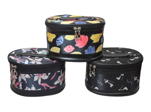 Jewellery Box Makeup Bag Zipped 3 Pack Bag 3 in 1 Assorted Design Makeup Bag 5821 (Parcel Rate)