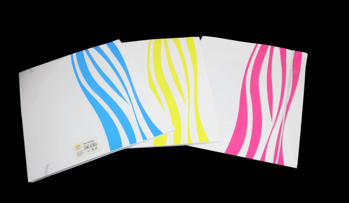 Plastic Office File Paper Folder Holder 32 x 24cm Assorted Colours 6091