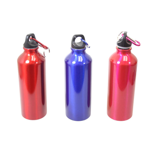 Metal Gym Sports Water Drinking Bottle 18 x 6.5 cm Assorted Colours 6485 A (Parcel Rate)