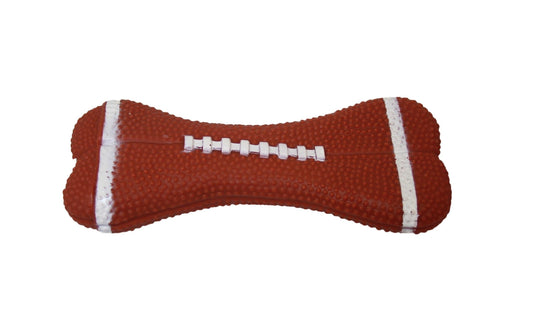 Pet Dog Toy Squeaky Bone with Basketball / Rugby Design 16.5cm 6546 A (Large Letter)