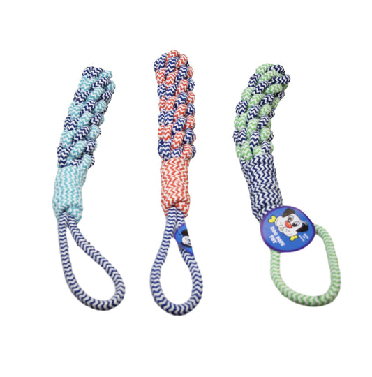 Pet Dog Knotted Rope Toy 39 x 5 cm Assorted Colours 6549 A (Parcel Rate)