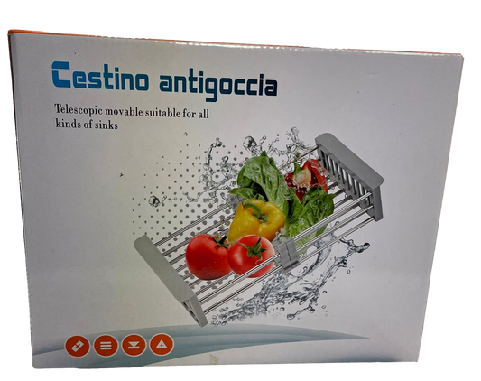 Extendable Plastic Sink Fruit Vegetable Washing Dish Drainer Rack 6662 (Parcel Rate)