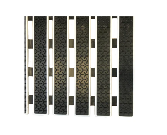 Rectangular Anti-Slip PVC Hard Plastic Bathroom Bath Mat 69 x 38 cm Assorted Colours 6993 (Parcel Rate)