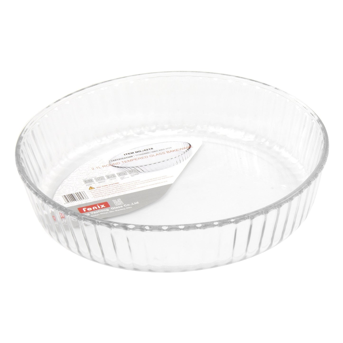 Durane Tempered Glass Round Flan Tray Baking Cooking Dish 2L / 26 x 6cm 8976 (Parcel Plus Rate)