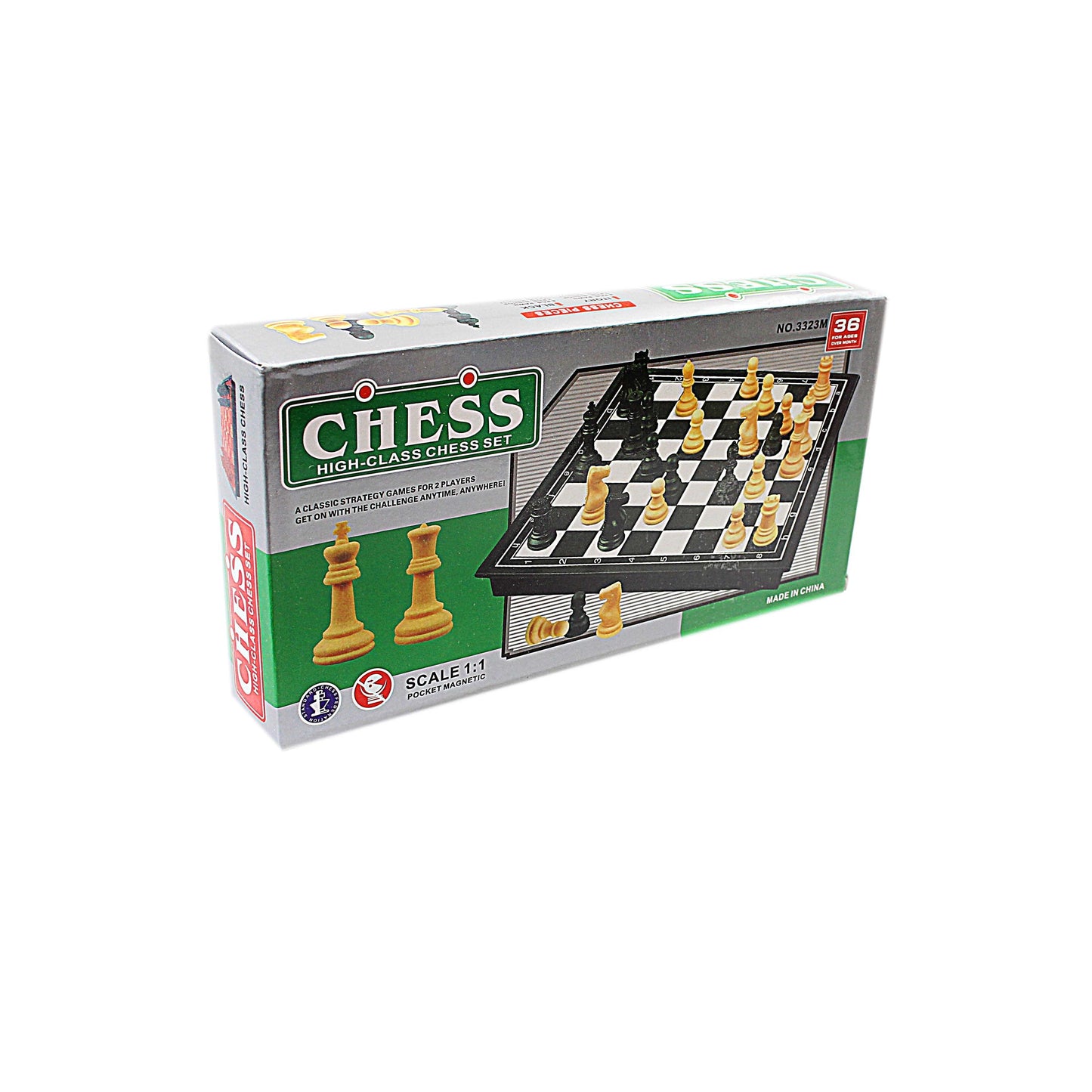 Pocket Magnetic Chess Set Large 15 x 30 cm 3836 / 3839 (Parcel Rate)