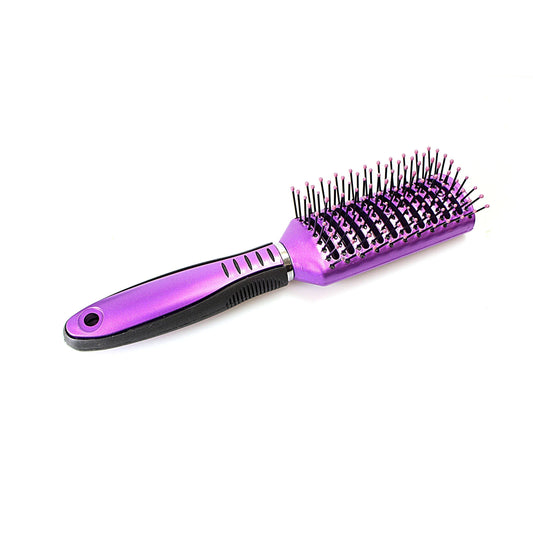 Plastic Rectangular Hair Brush 20cm Assorted Colours 2186 A (Parcel Rate)
