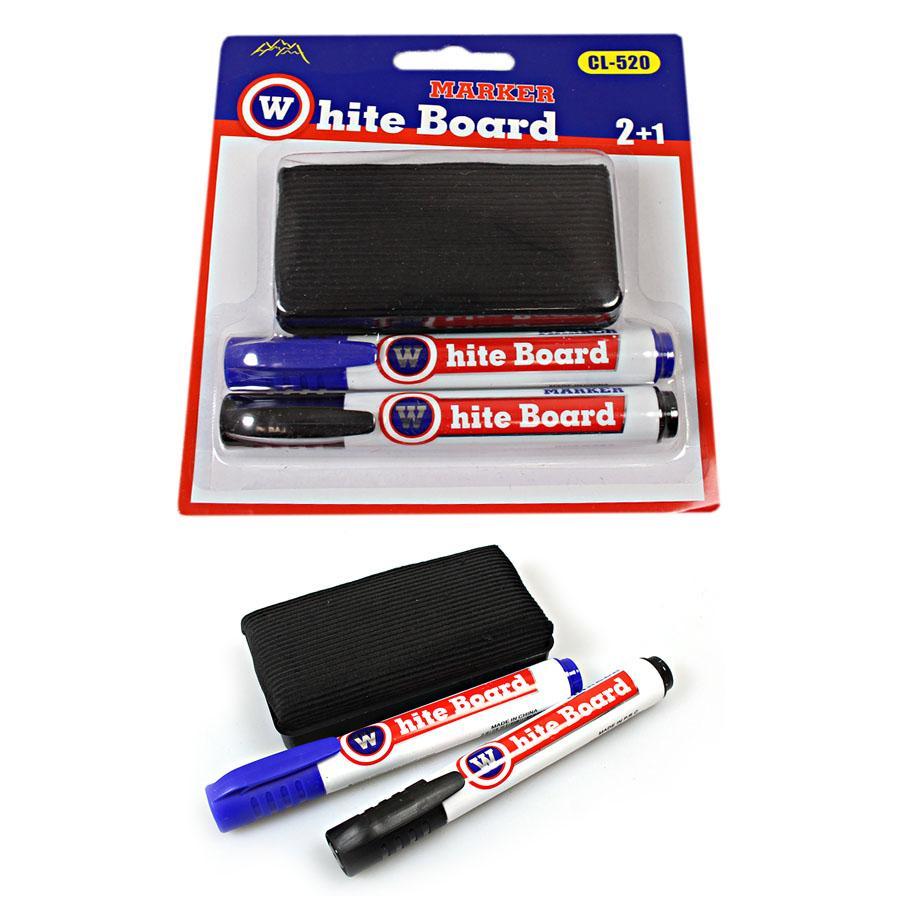Whiteboard Marker Pens and Eraser Set 5124 (Parcel Rate)