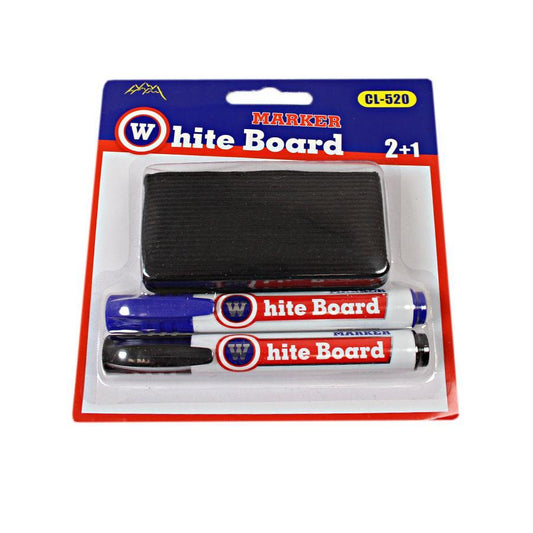Whiteboard Marker Pens and Eraser Set 5124 (Parcel Rate)