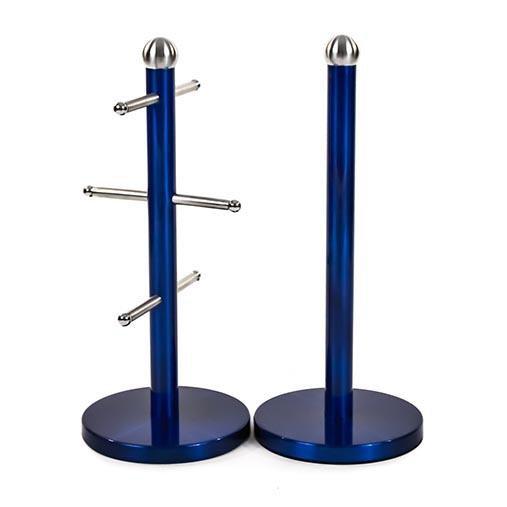 Free Standing Kitchen Roll Holder and Mug Tree Assorted Colours 33 cm 2010 (Parcel Rate)