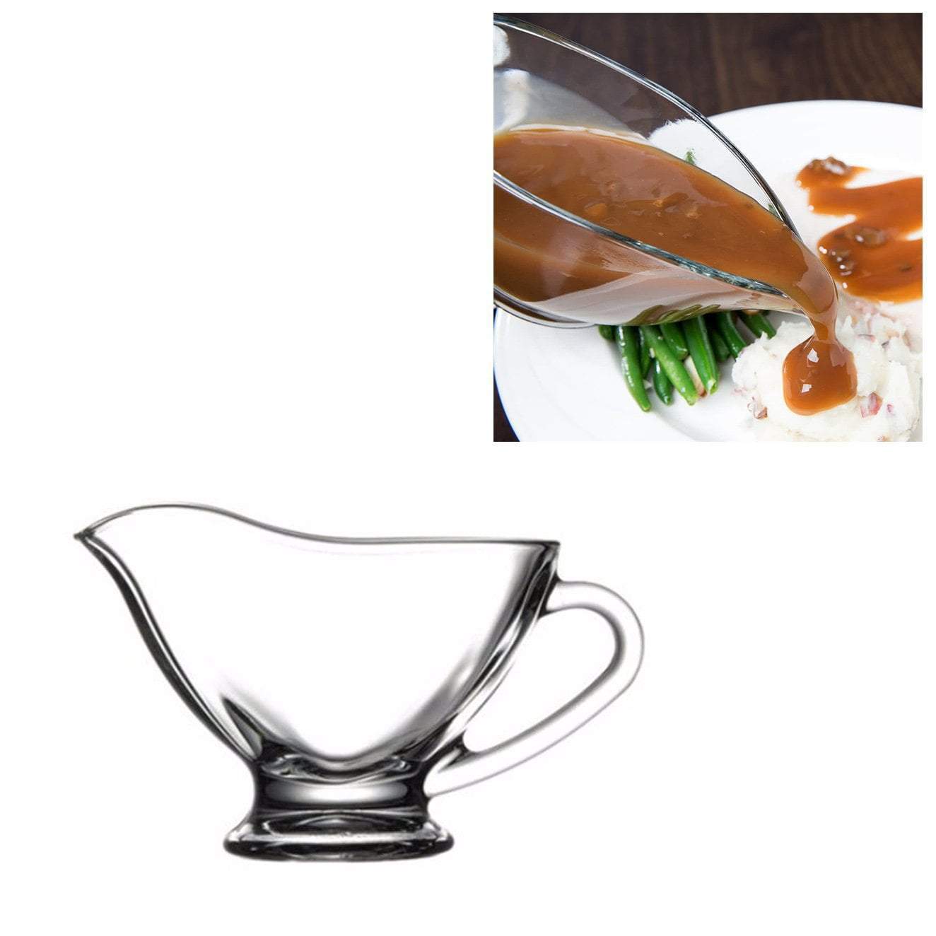 PB Large Glass Sauce Gravy Boat 305ml 55022 (Parcel Plus Rate)