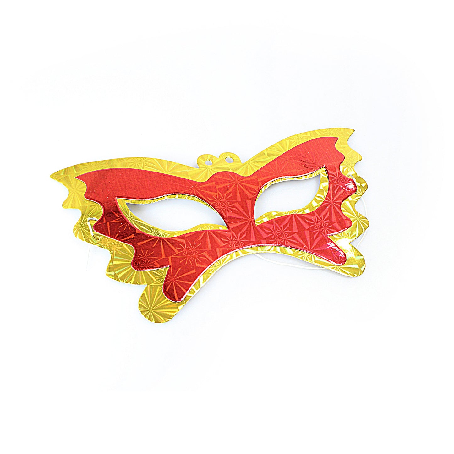 Fancy Dress Paper Shiny Carnival Eye Masks Pack of 7 Assorted Colours 1262 (Large Letter Rate)