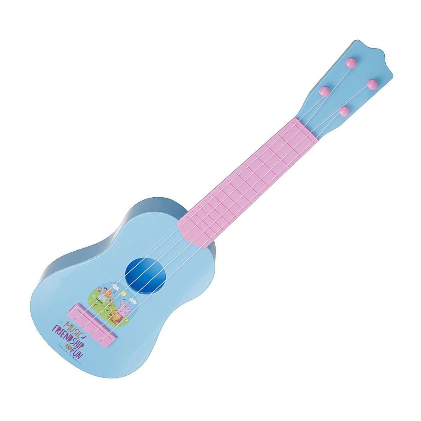 Peppa Pig Children's Toy Play Guitar Pink/Blue Musical Instrument 5811 (Parcel Rate)
