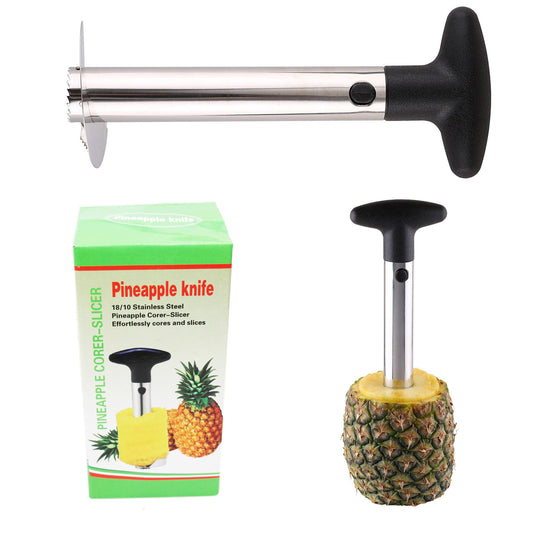 Metal Pineapple Corer Kitchen Tool Fruit Slicer with Plastic Handle 23 x 8 x 3cm 1503 (Parcel Rate)