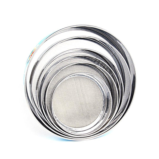 Stainless Steel Round Strainer Sieve Set of 6 4141 (Parcel Rate)
