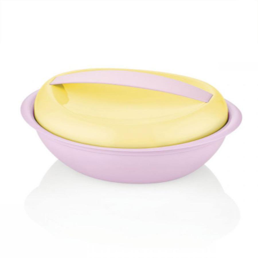 Oval Food Storage Container Plastic Assorted Colours 900ml BG432 (Parcel Rate)