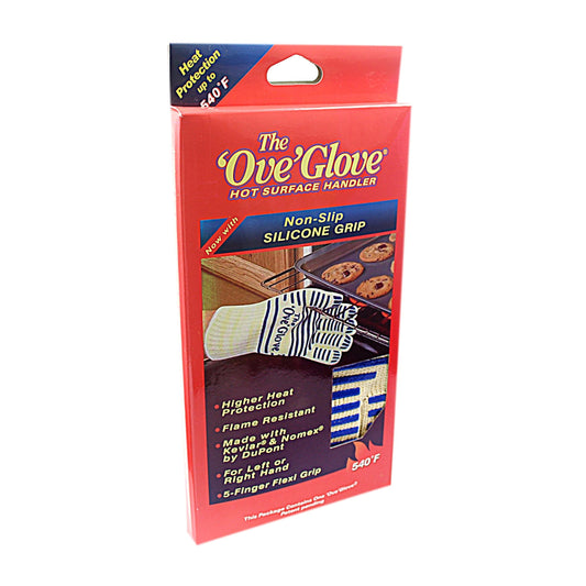 The 'Ove' Glove Heavy Duty Oven Glove Non- Slip Silicone Grip Washable 15cm x 24cm Large 4403 A (Parcel Rate)