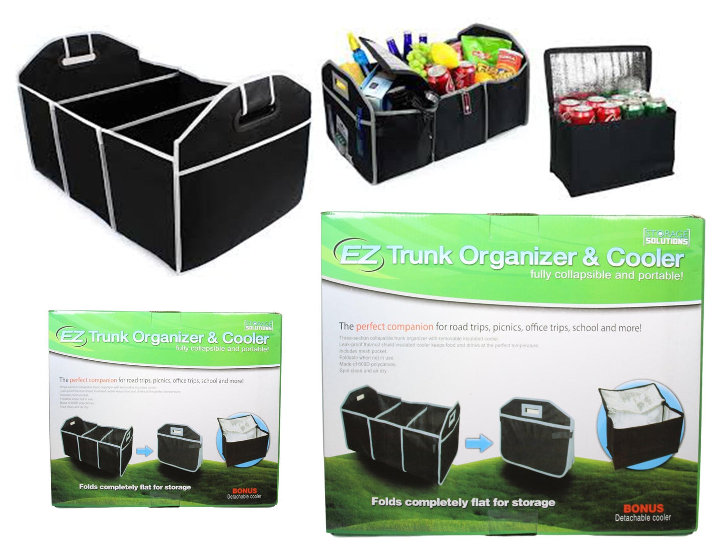 EZ Trunk Organiser & Cooler Adjustable Holds Up To 40lbs+ 5398 (Parcel Rate)