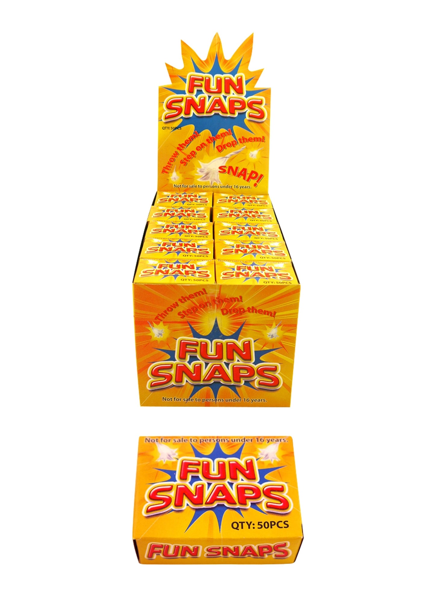 Retro Toys Outdoor Small Fun Snaps Bangs Box of 50 Packs X39050 A (Parcel Rate)