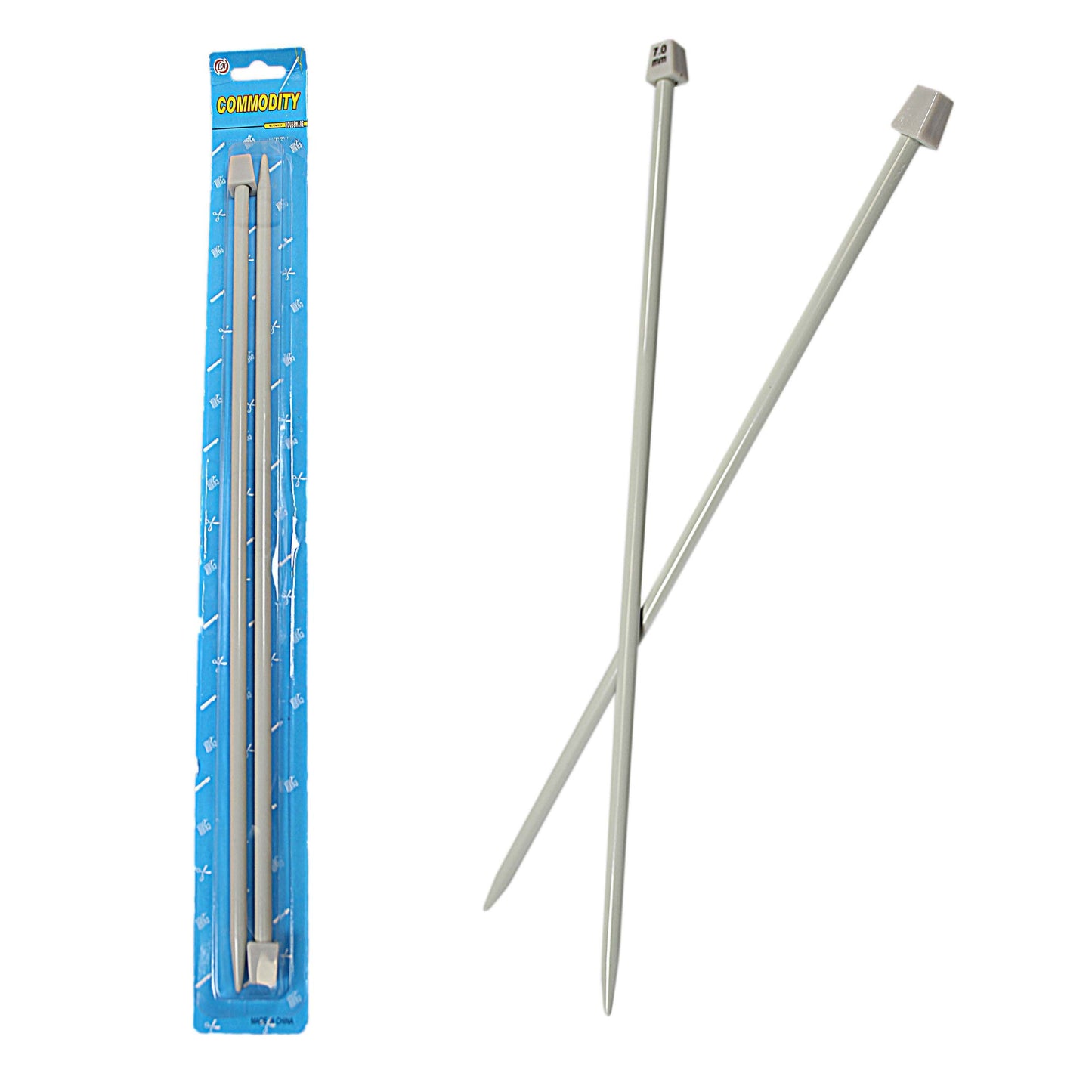 Plastic Knitting Needles Pack of 2 7mm 36cm 00660 (Large Letter Rate)