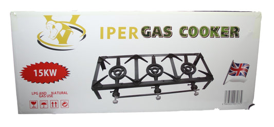 Triple Gas Burner Viper Outdoor Camping Gas Stove 15kw 6177 (Big Parcel Rate)