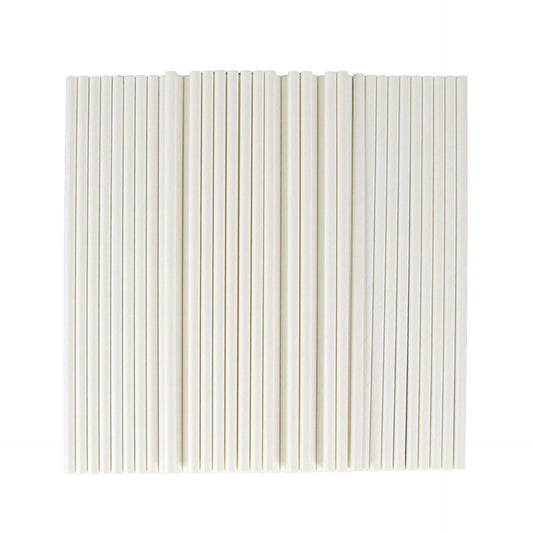 Durane Eco Paper Drinking Straws 6 x 197 mm Pack of 100 White 10811 (Parcel Rate)
