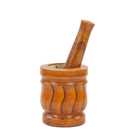 Durane Wooden Mortar & Pestle 13x15cm 9934 (Parcel Rate)