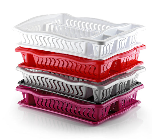 Kitchen Dish Cutlery Drainer With Tray Assorted Colours ASD005