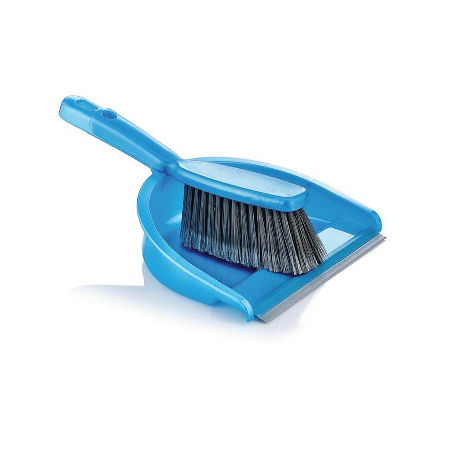 Household Kitchen Plastic Brush With Dustpan 1 Pc Assorted Colours ZP123 (Parcel Rate)