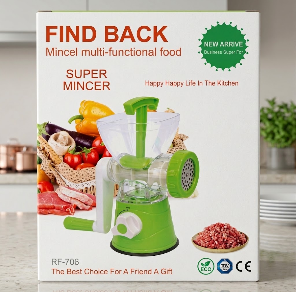 Multi-Functional Food Super Mincer, Green, 588g, 25 x 10.5cm, SKU 6169/6619