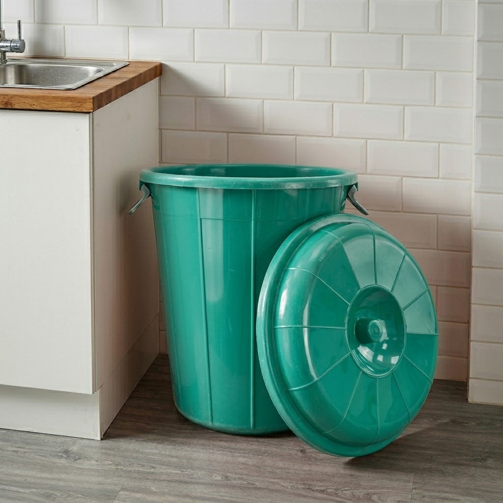 100L Plastic Eco Storage Drum Bin Bucket with Dual Side Handles, Assorted Colours – SKU Eco10000