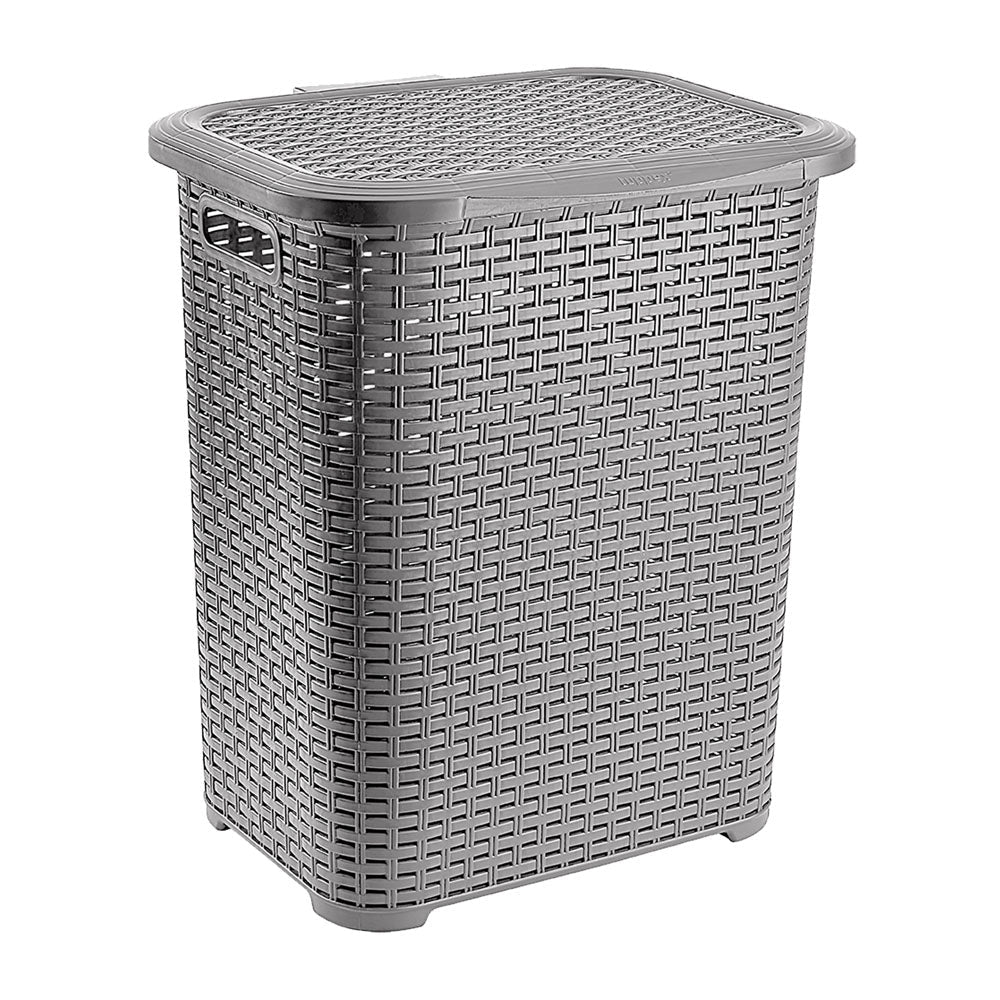 Tuffex Plastic Rattan Laundry Basket 45L Assorted Colours 10162