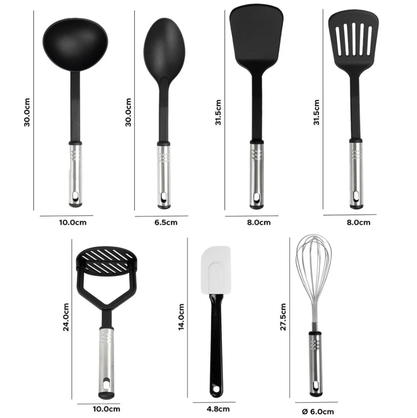 Plastic Kitchen Cooking Utensil Set of 17 10488