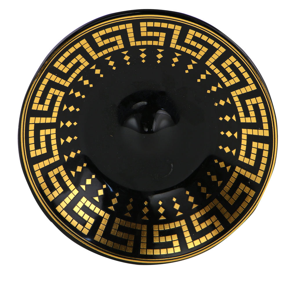Durane Antico Tea Set 12pc Black-Gold 175ml 10519 (Parcel Plus Rate)