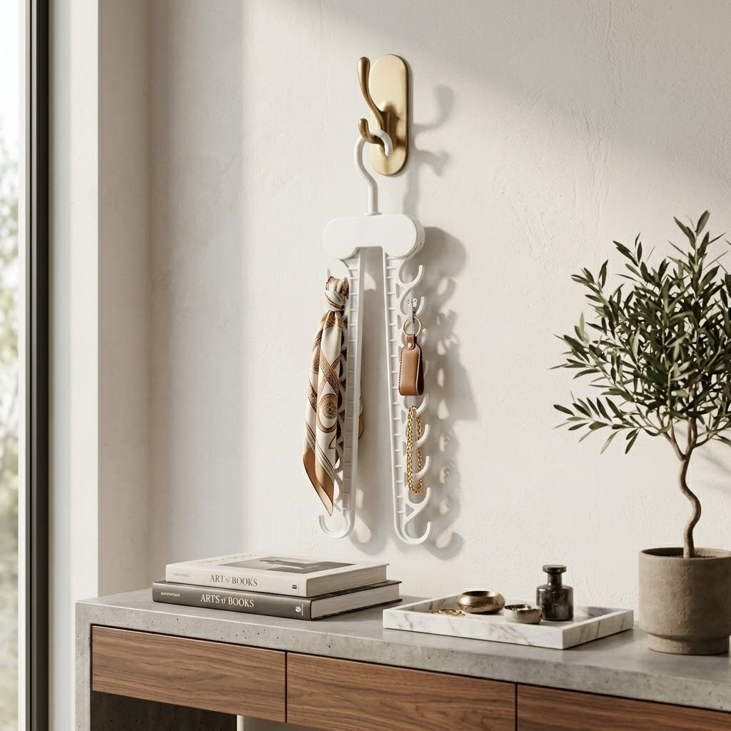 ABS Space-Saving Hanger with Multifunctional Clips – 36 x 9 x 2cm, 118g – SKU 8166