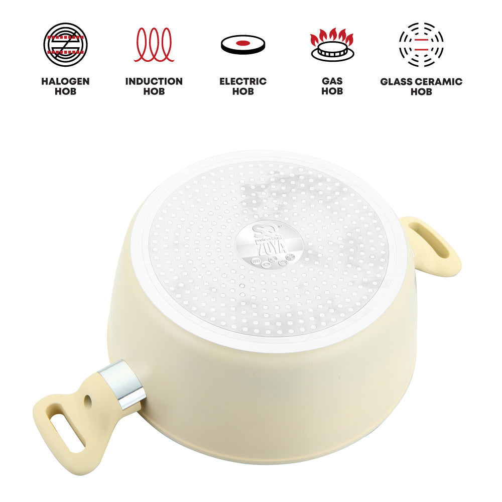 SQ Professional Zoya Forged Stockpot Set of 4 Cream 11711 (Big Parcel Rate)