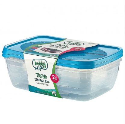 HOBBY 2PC TREND RECTANGULAR FOOD SAVER - 3 LT SKU 021018