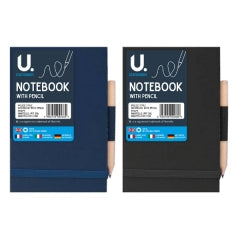 U. Police Style Notebook with Pencil for Convenient Note-Taking 12.5 x 8.8 x 1.3cm 104g SKU P2079