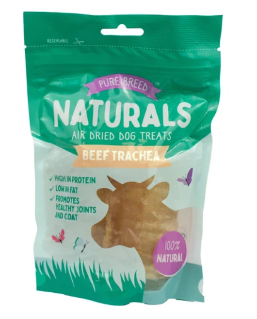 Pure Breed Naturals Beef Trachea Dog Treats 50g SKU 324658